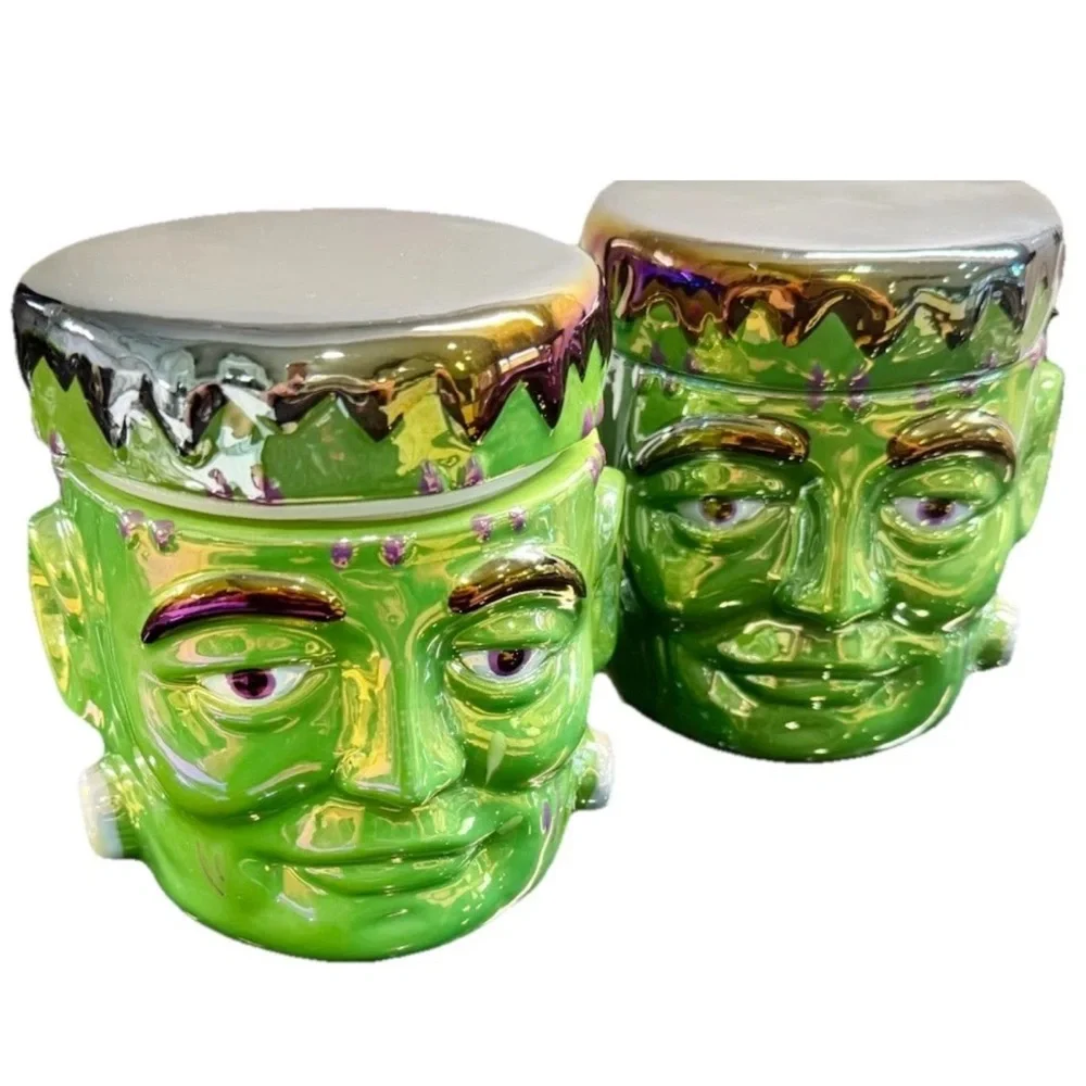 LAST ONE! NEW MARTHA STEWART Iridescent FRANKENSTEIN Halloween Candle - Picture 3 of 8